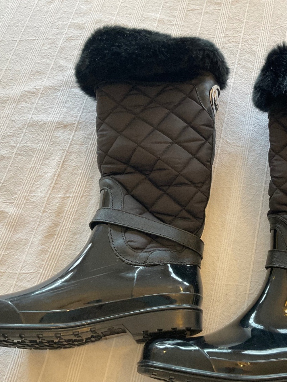 Michael Kors Fulton Quilted Cold Weather Rain Boots
